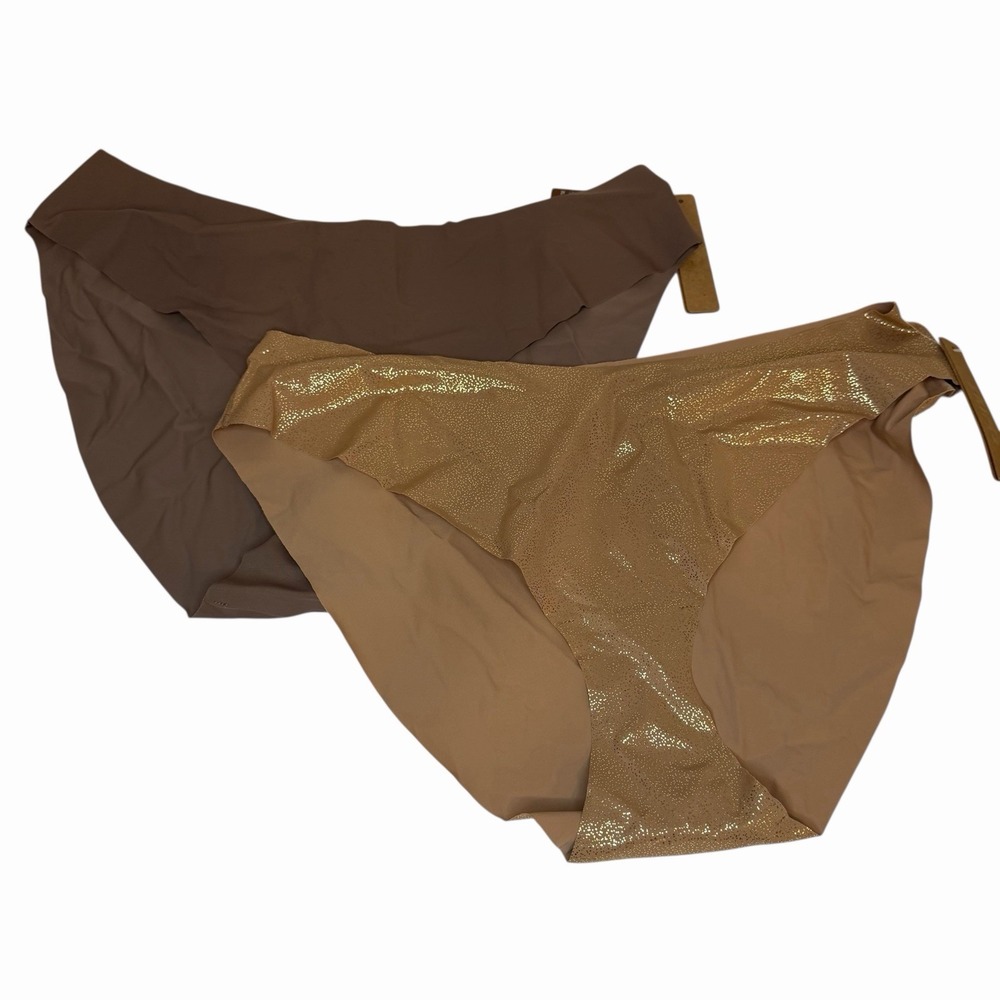 Skims Free Cut‎ Bikini Underwear Panties Sienna Foil & Umber Set Of 2 Sz XL NWT